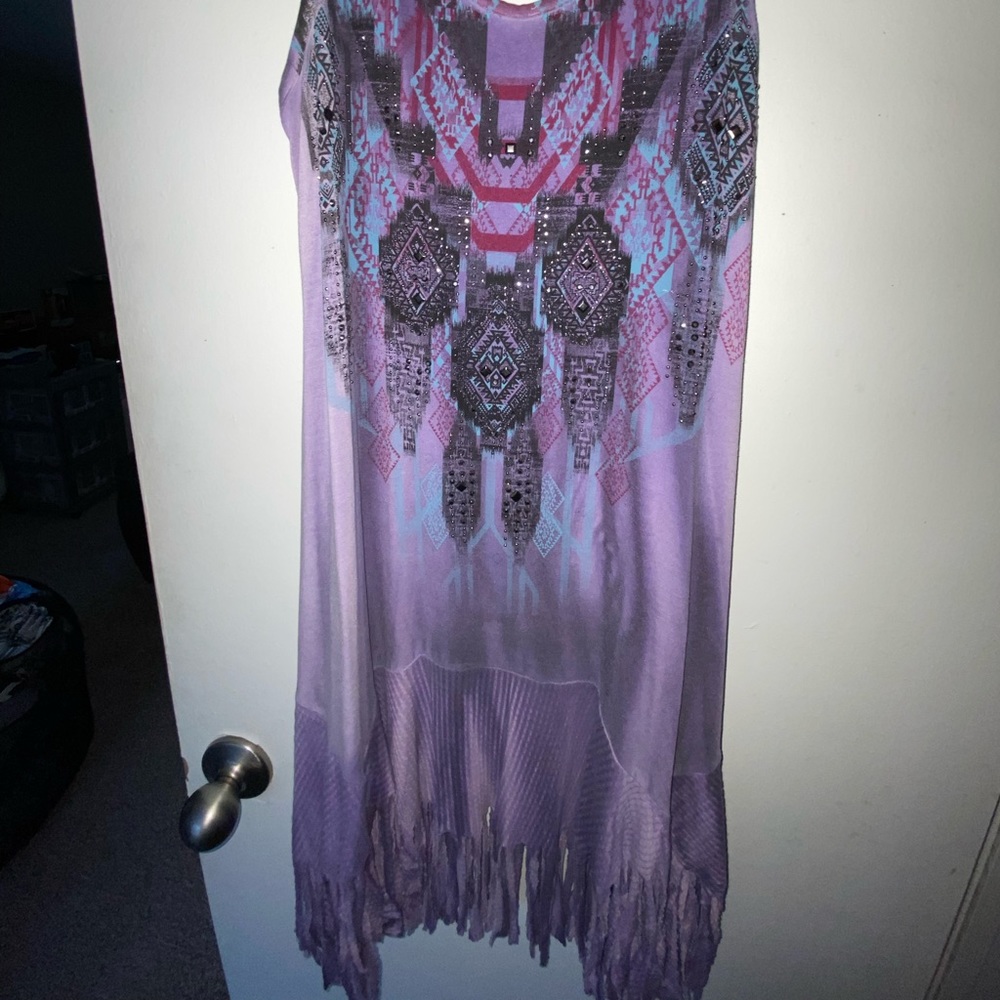 Purple Fringe Tribal Dress